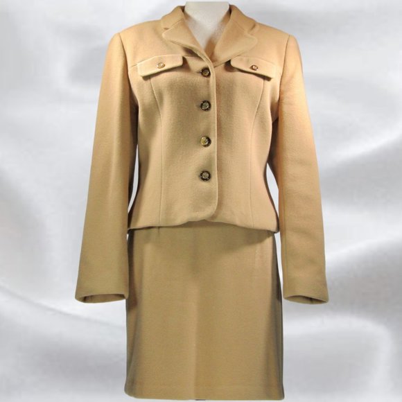WAY-IN Mustard Colour Skirt Suit in Size 8 - Picture 1 of 8